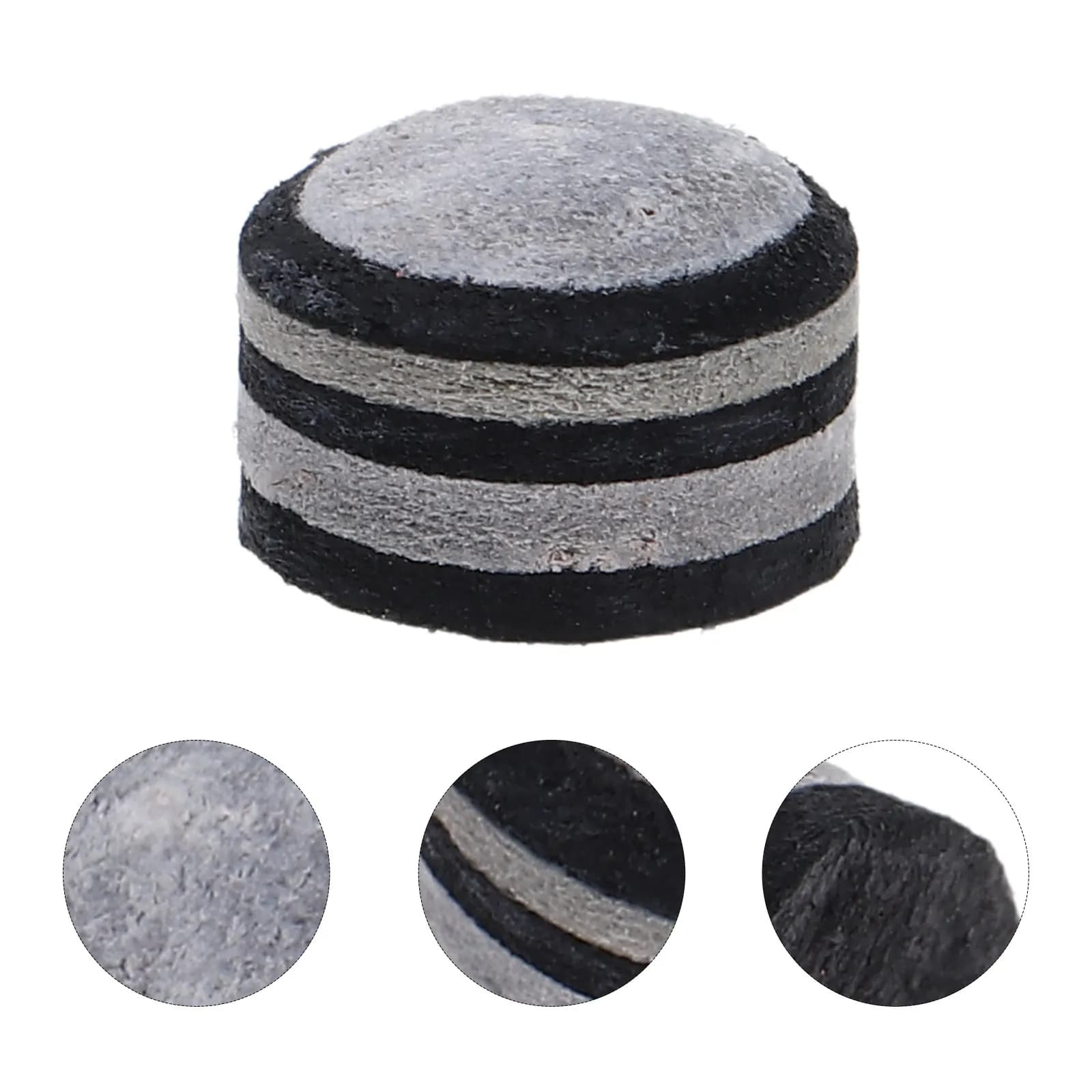 Puntali per Stecca da Biliardo a 6 Strati Laminati, Sostituzione Premium in Pelle di Maiale, Nero e Bianco, 10mm, Accessori per Stecca da Pool