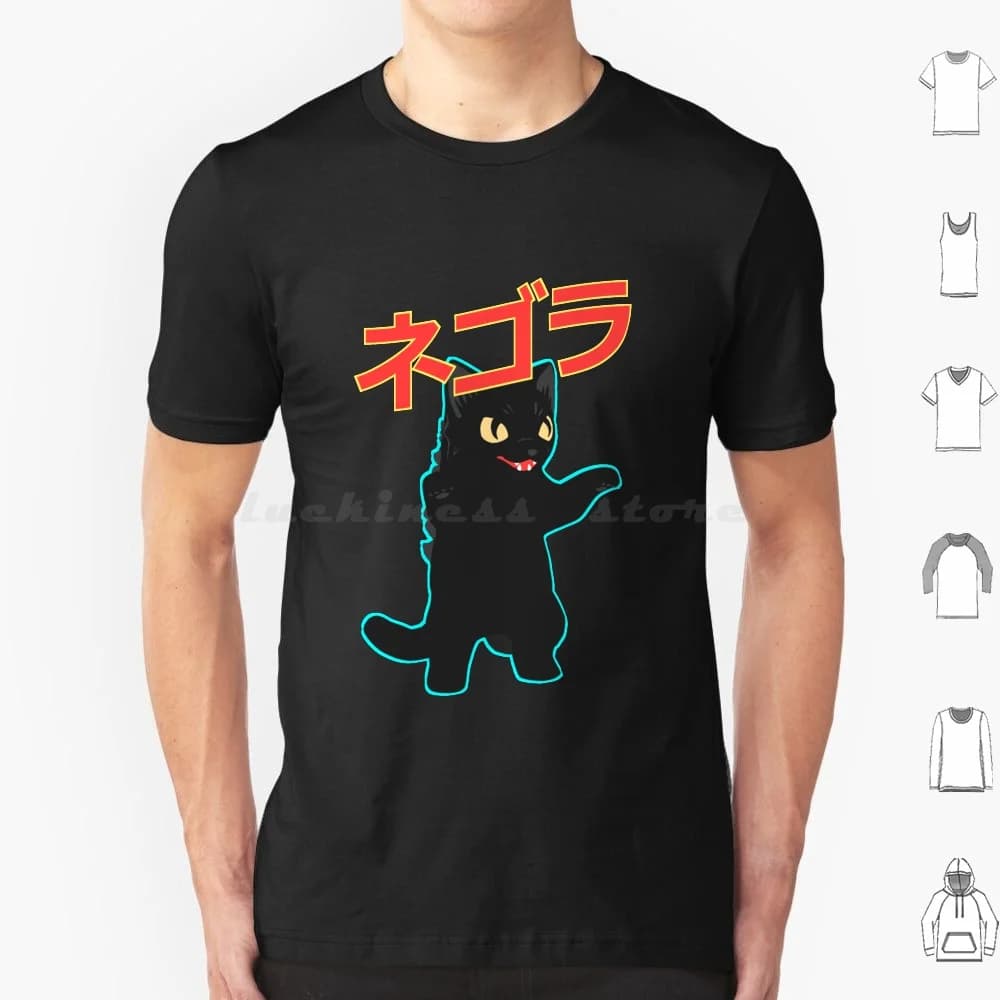 Negora T Shirt 6xl Cotton Cool Tee Negora Cat Kaiju Konatsu Japan Toy Monster