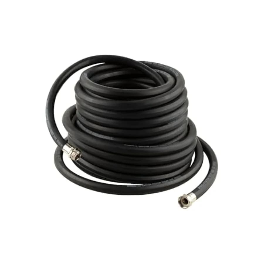Tubo da Giardino in Gomma Premium 8BS75 da 22,86 Metri, Resistente, con Raccordi in Ottone per Paesaggistica Esterna, Materiale in Gomma Durevole, Ottone Antiruggine