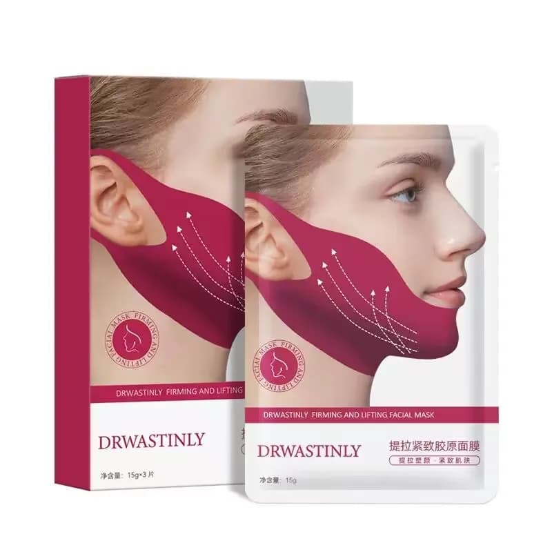 Double Chin Eliminator V Line Shaping Face Mask Toning Idrogel V-Face Mask Lifting Razor Menth Gain Eyelet Shaping Collagen Mask