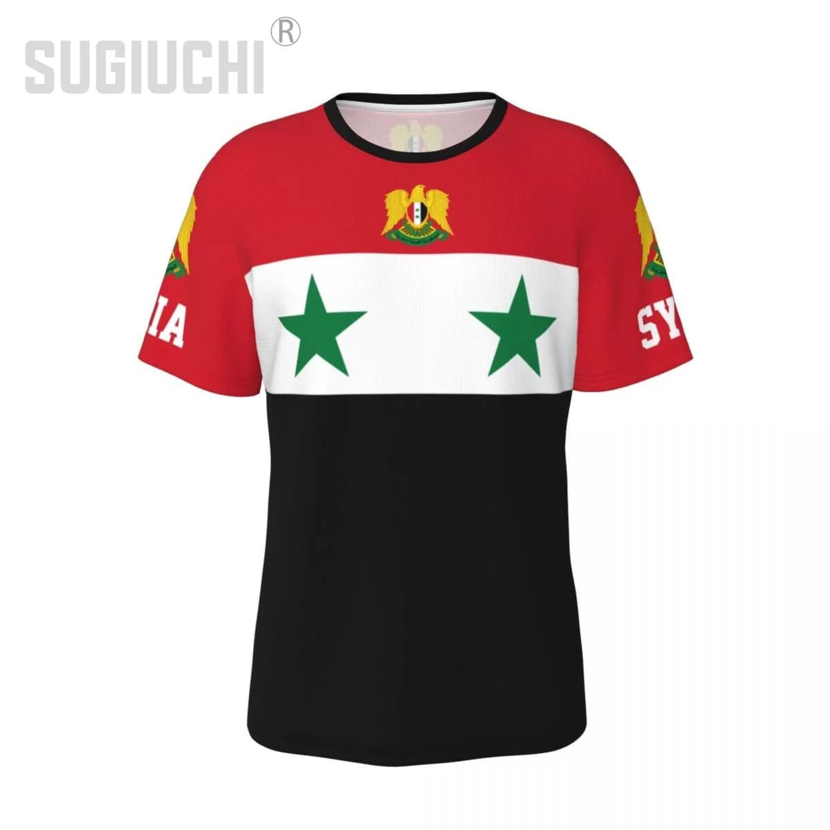 T-shirt unisex con bandiera della Siria, magliette per uomini e donne, regali per tifosi di calcio, abbigliamento personalizzato.
