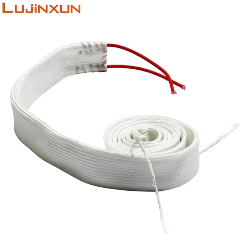 LUJINXUN Electric Glass Fiber Heater Belt 220V Type RDB, Tropical Glass Fiber Heater Line 1m-5m, Heating 150-200°C, 1 Piece