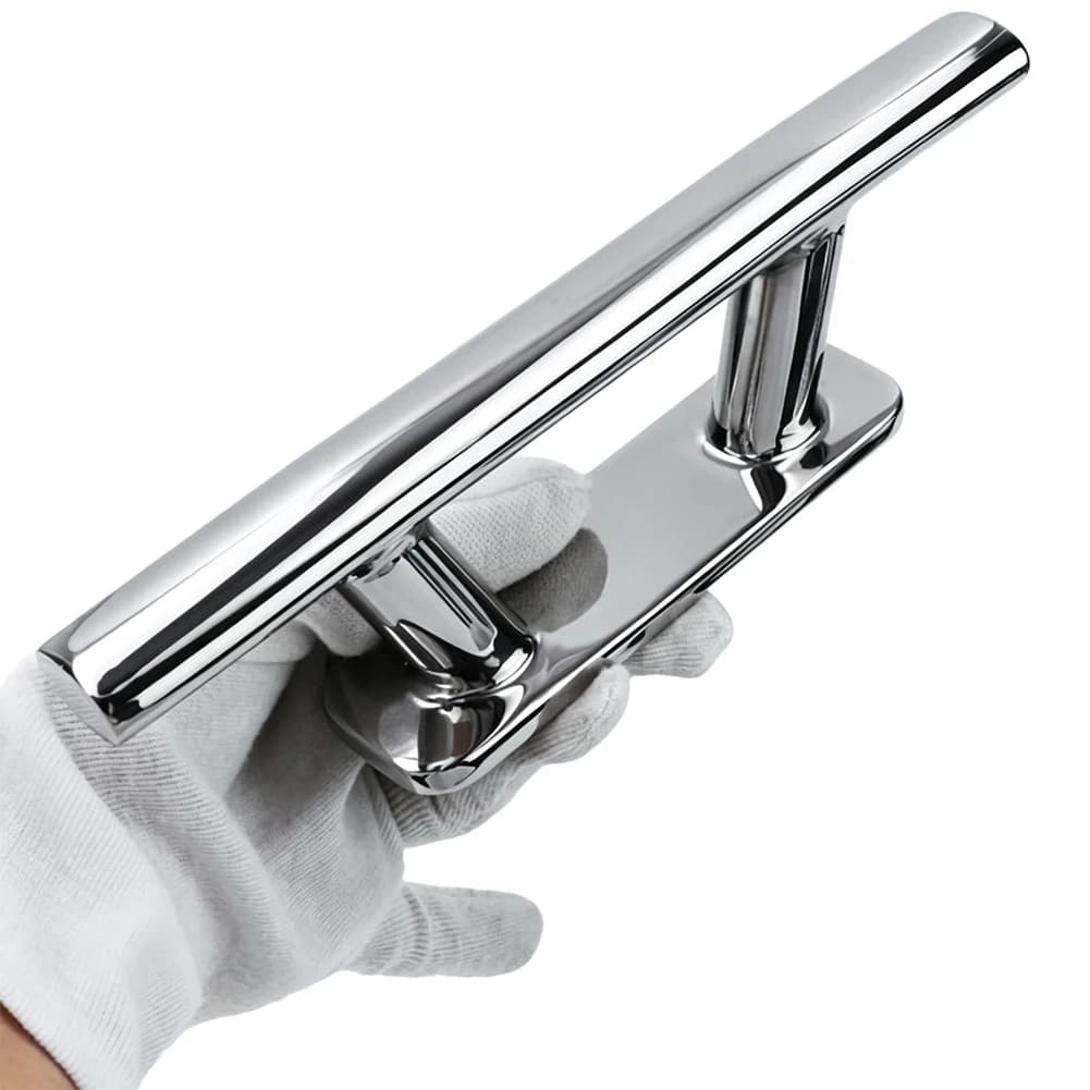 6inch 8inch 316 Stainless Steel Mooring Cleat High Polished Marine Boat Yacht Docks Rope Tie Down Deck Hardware
