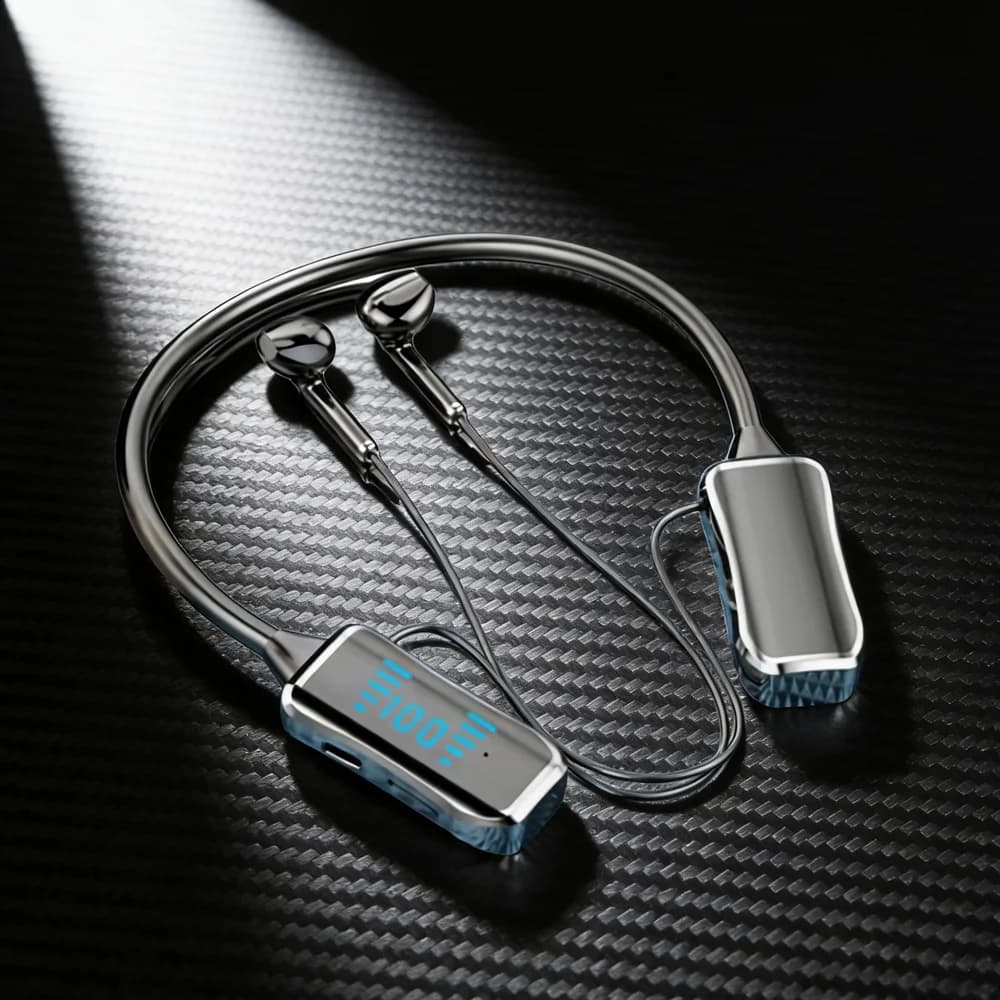 Cuffie wireless TWS Auricolari Bluetooth Auricolari Bluetooth sportivi con fascia magnetica da collo, impermeabili, con microfono e cancellazione del rumore