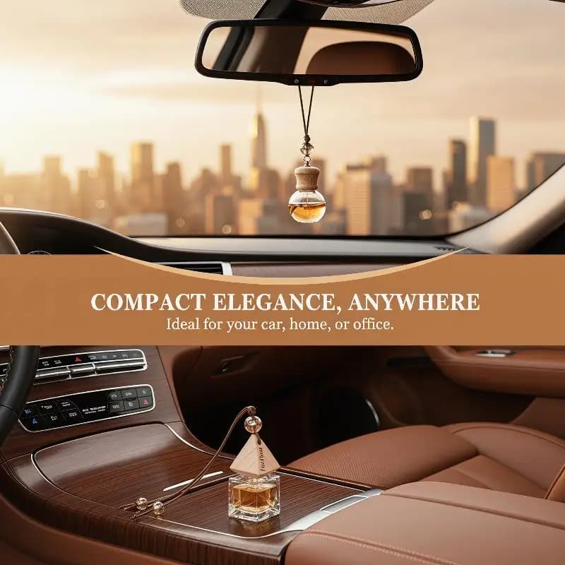 Car Hanging Perfume Bottle 1Pcs Essential Oil Diffuser Glass Empty Aromatic Fragrance Decor