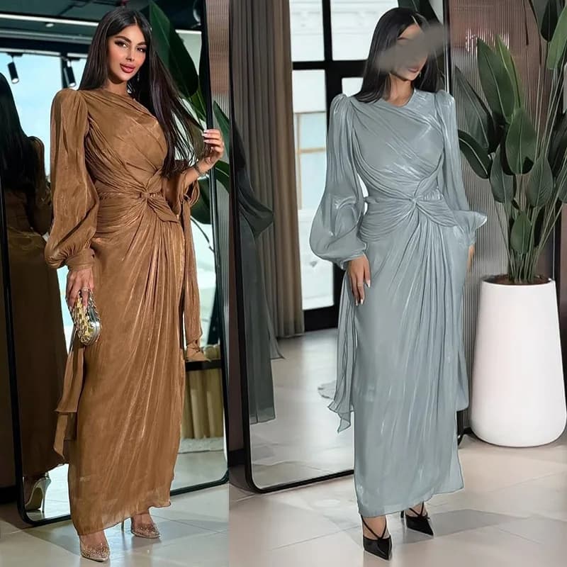 Abaya di lusso Dubai all'ingrosso Medio Oriente 2025 Abito modesto lucido Dubai Abaya Abito musulmano alla moda da donna