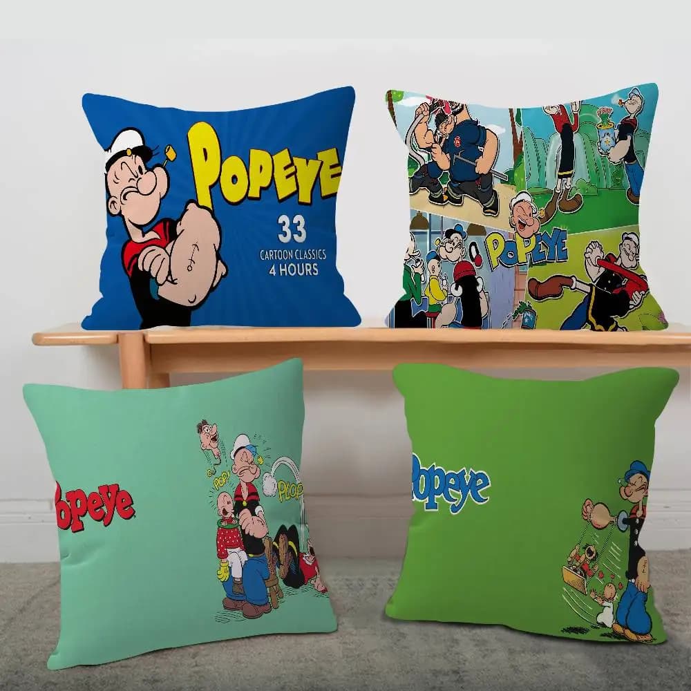 P-PopeyeS The S-Sailor Cartoon Copricuscino Decorativo per Divano Stile Rustico/Country
