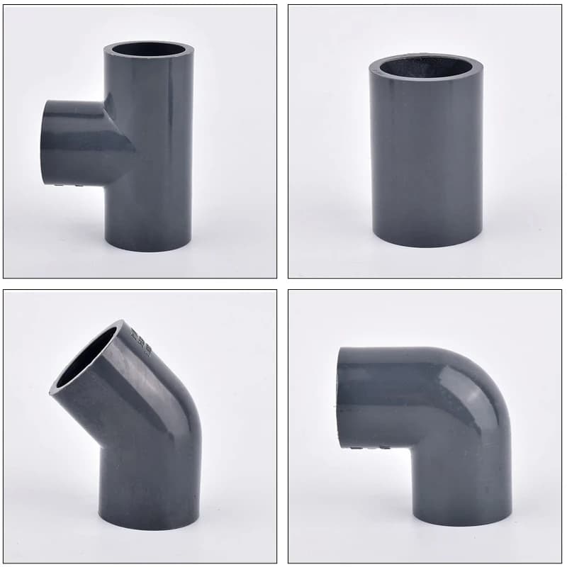 2 pezzi 20 25 32 40 50mm connettore per tubo in PVC grigio gomito dritto Tee acquario serbatoio di pesce giardino irrigazione raccordi per tubi dell'acqua