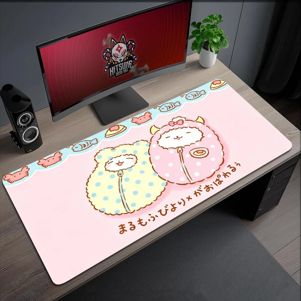 Mouse Pad Non-slip Lockedge Office Student M-Marumofubiyori Gaming Thickened Large Cartoon Writing San Cushion MousePad