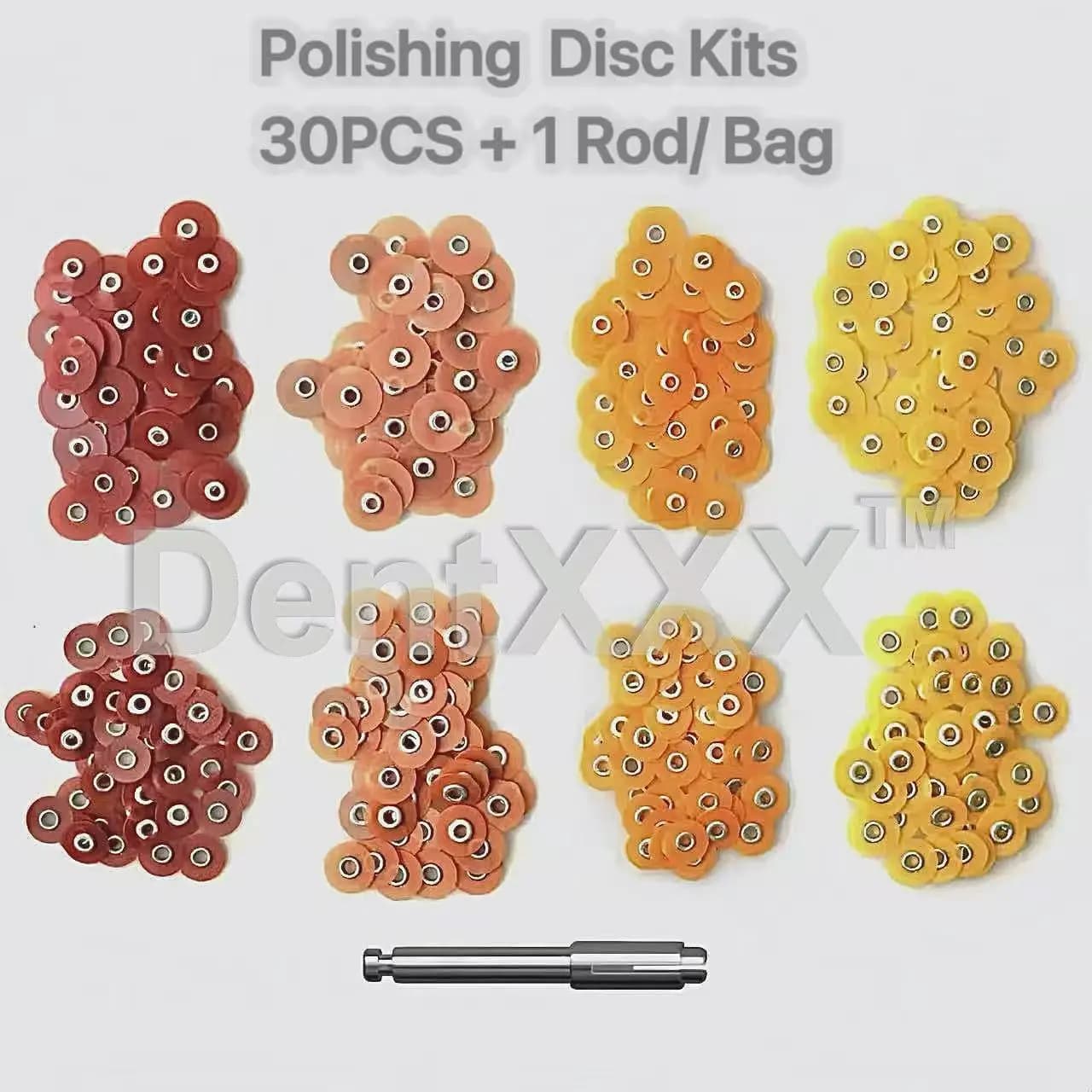 Set di dischi abrasivi multi-grana per kit di dischi lucidanti da 30 pezzi + 1 asta