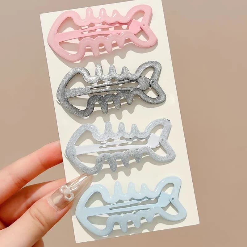 4pc Fashion High Quality Candy Color Fishbone BB Hairpin Hair Side Clips for Girls Women Korean Hair Accessories