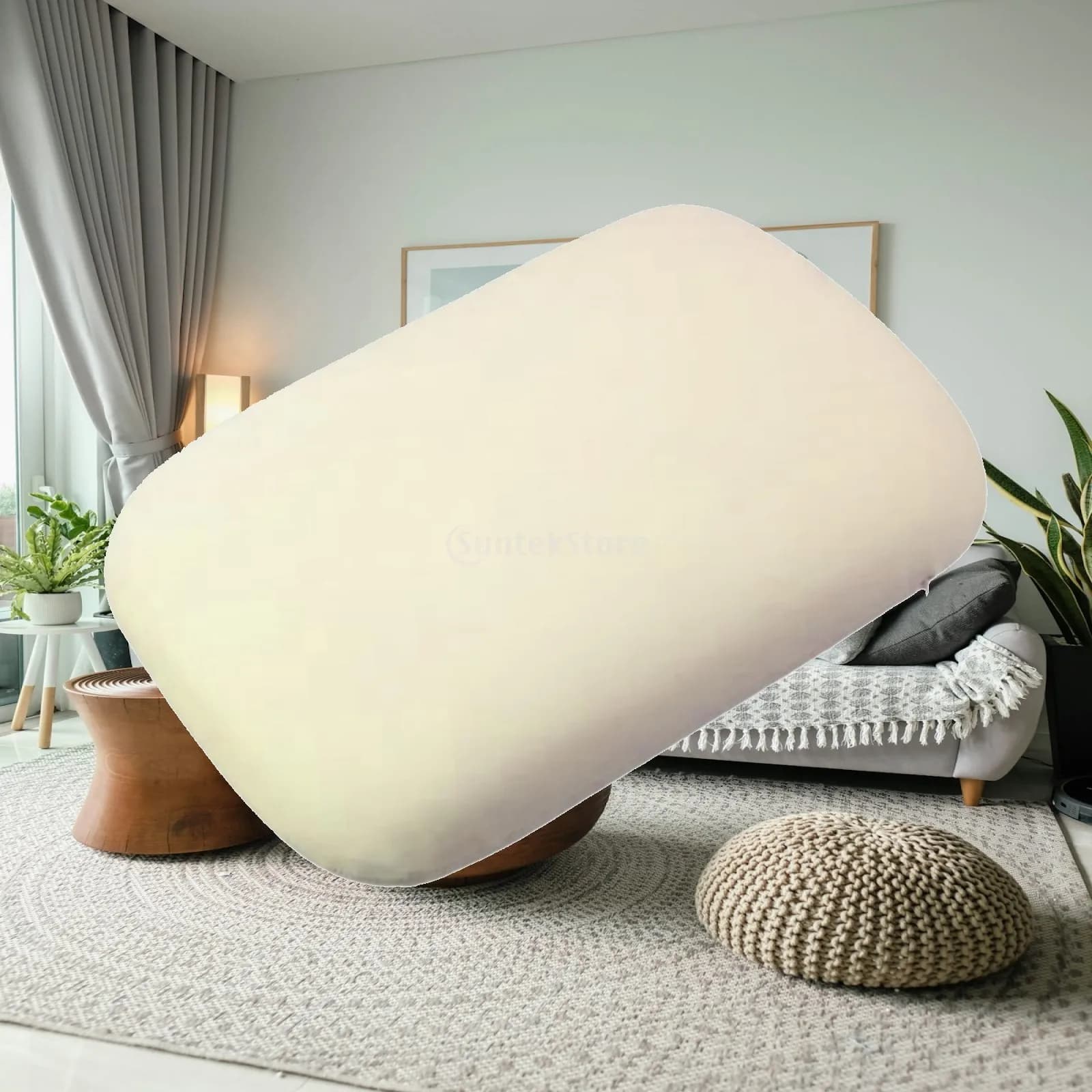 Cuscino Ergonomico in Memory Foam Ice Silk per Riposo, Cuscino Multifunzione per Schiena, Cuscino per Dormire con Fodera Rimovibile per Divano e Letto