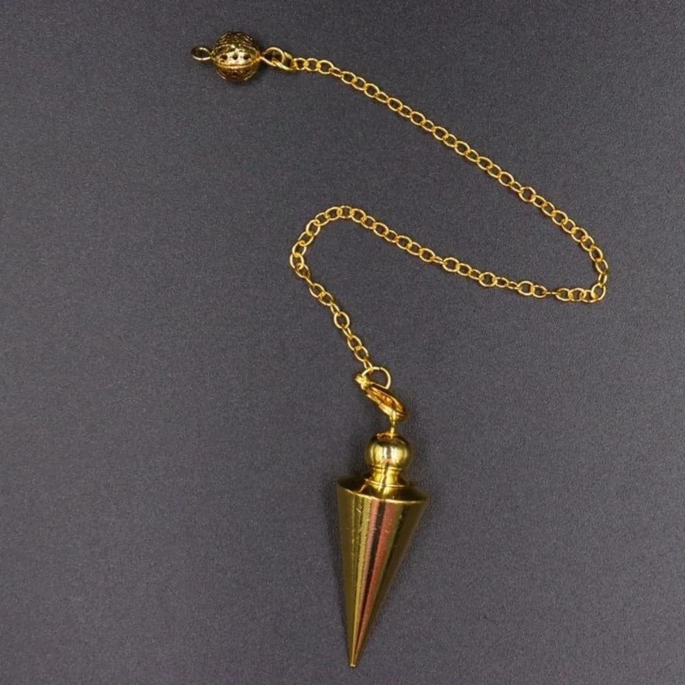 Dowsing Witch Spiritual Pendulos Pointed Meditation Copper Isis Pendulum Spiral Energy Cone Metal Pendulum Women