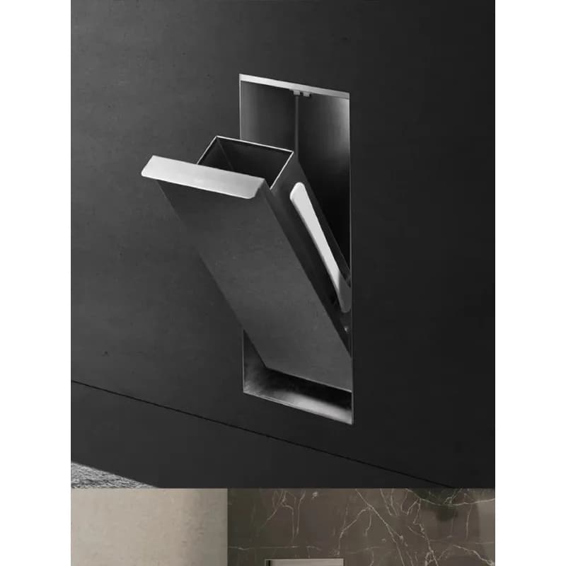 Toilet Built-in Stainless Steel Rack, Custom Hidden Hand Tissue Box Built-in Toilet, Niche Trash Can,