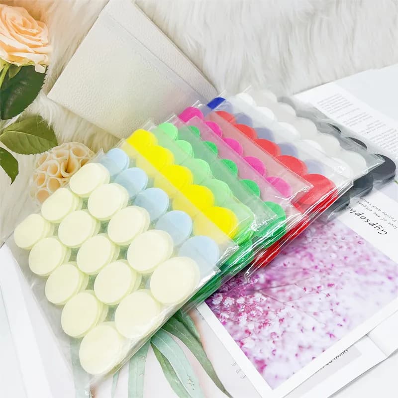 30 millimetri Puntino di Colore di Nylon Appiccicoso Gancio e Anello di Strisce Adesive Adesivo Double Side Rotondo Self-Strisce Adesive 30/60piar
