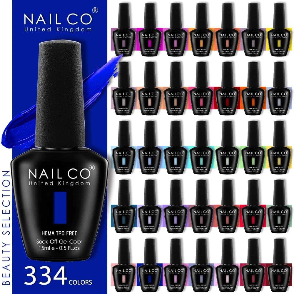 NAILCO Smalto Gel 15ml per Nail Art, Manicure Semipermanente a Lunga Durata, Senza HEMA e TPO, Smalto Gel UV per Unghie