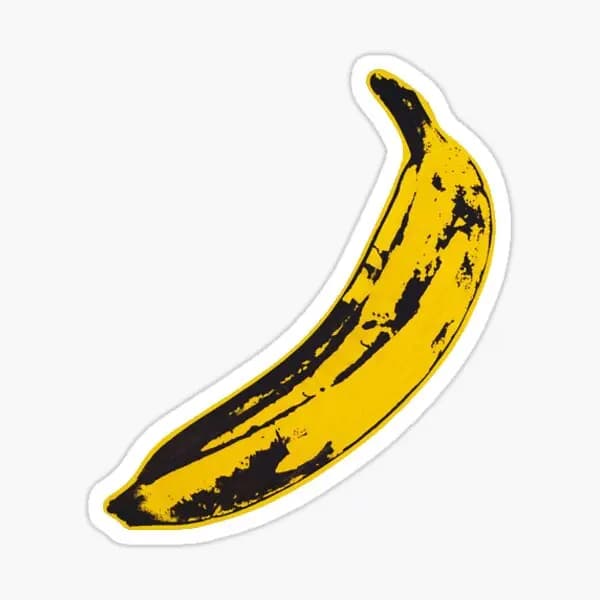 Andy Warhol Is Banana 5PCS Stickers for Anime Decor Wall Window Water Bottles Art Decorations Cartoon Print Kid Car Stickers