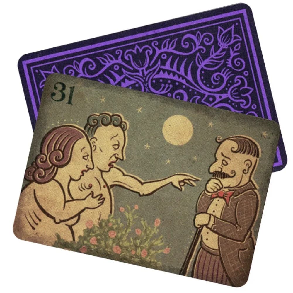 Garden of Lucid Daydreams Oracle Deck 9*6cm - 52 Pcs Surreal Dream Divination Cards for Meditation Double-embossed