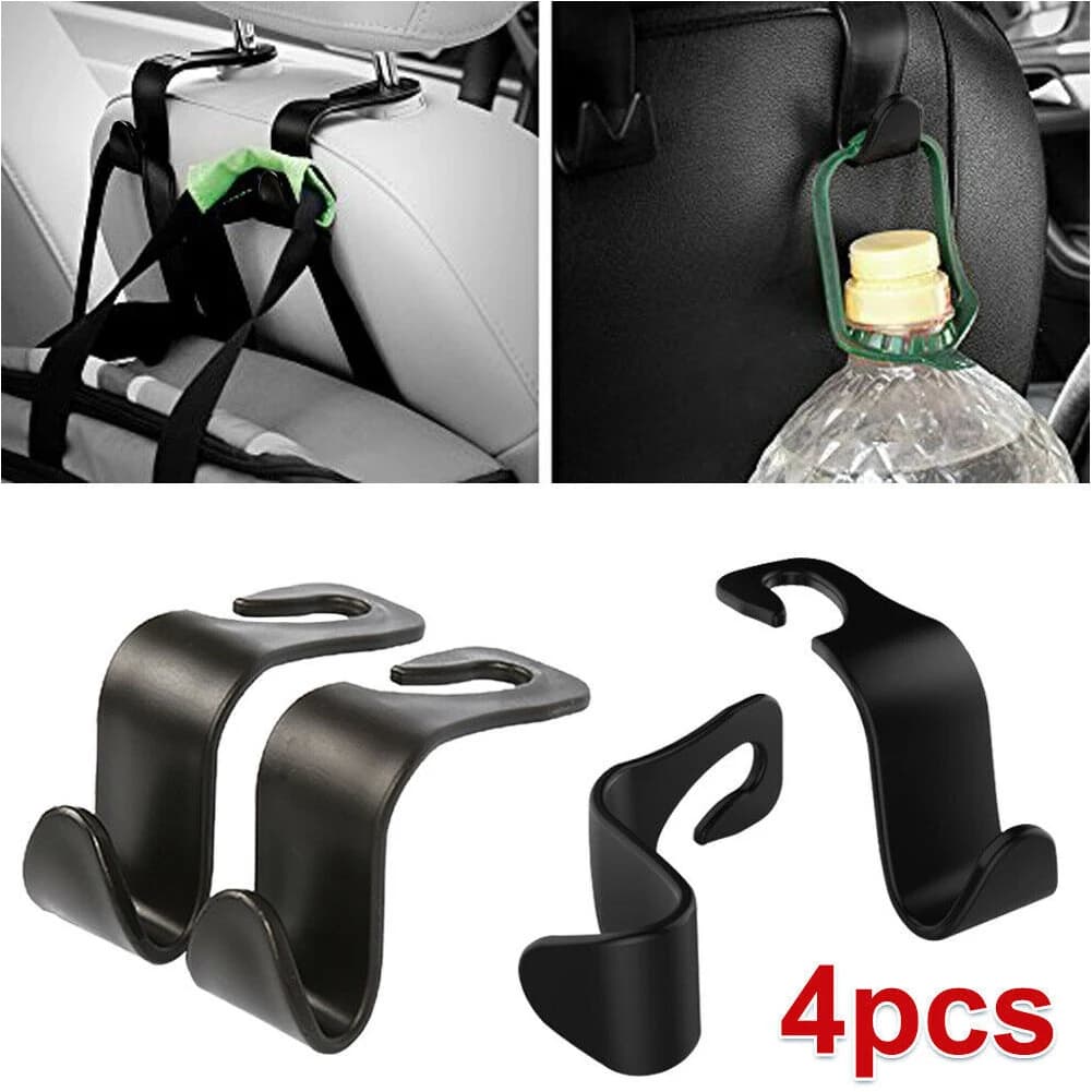 4PCS Seggiolino auto universale Gancio per schienale Poggiatesta Gancio per borsa per auto Custodia per vestiti Ganci per appendere Duarable Clip di fissaggio Accessorio interno