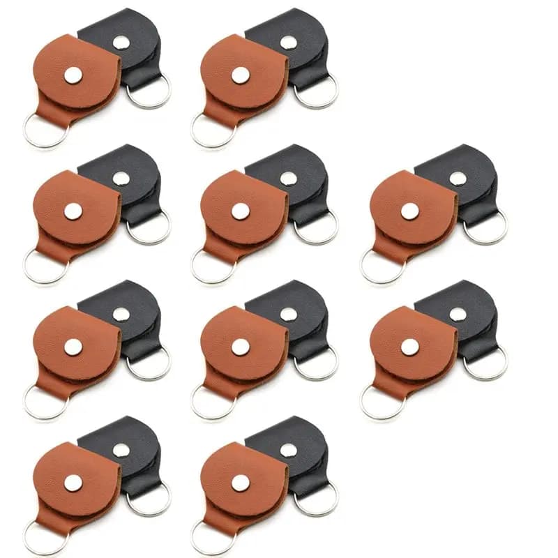 A69P-Guitar Pick Bag Folk Acoustic Guitar Pick Clip Keychain Pick Bag Musical Instrument Accessories