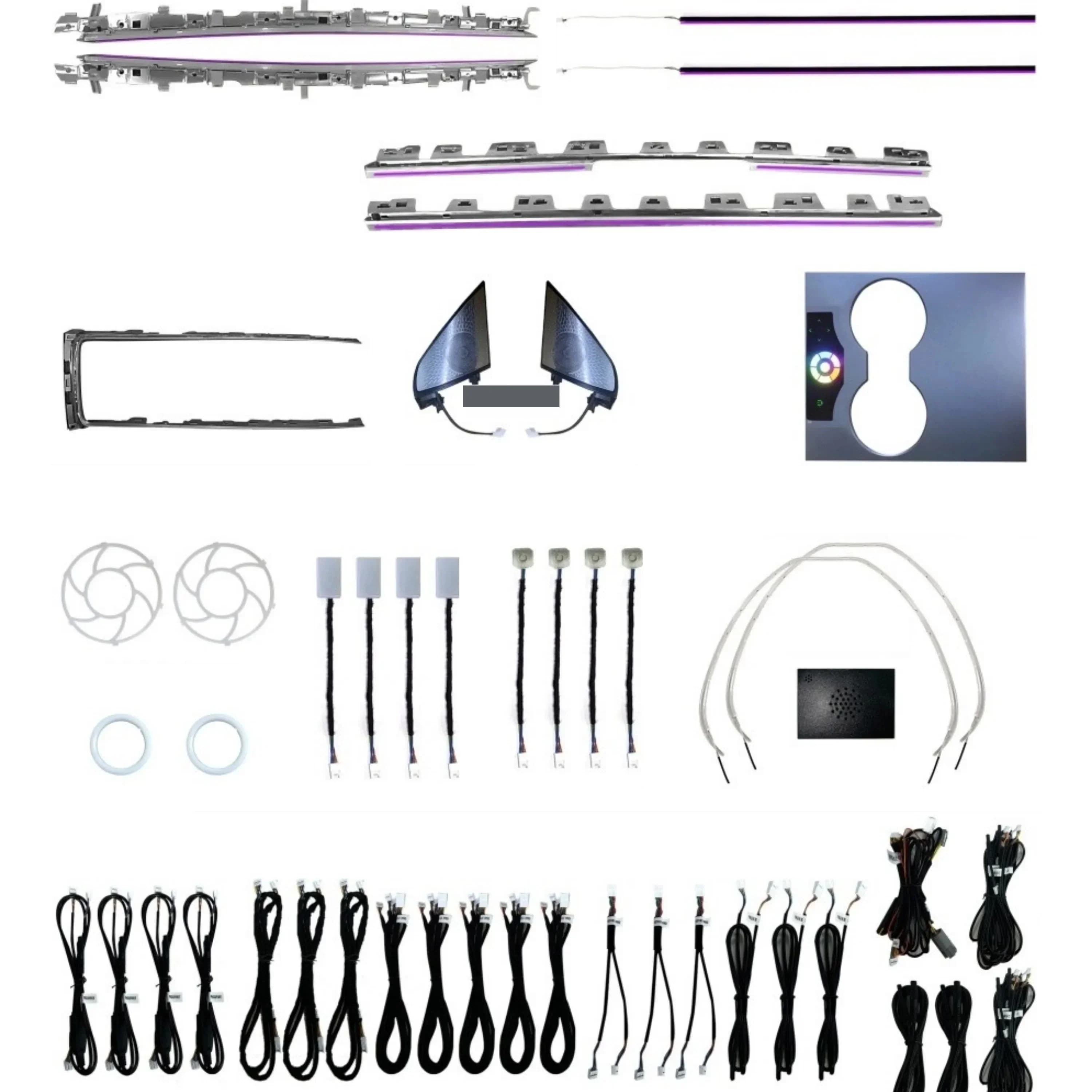 Car Ambient Lamp Interior Modification Decoration Laser Engraving RGB Kit 25 Lights Suitable For Tesla Model 3 Model Y 2021-2022
