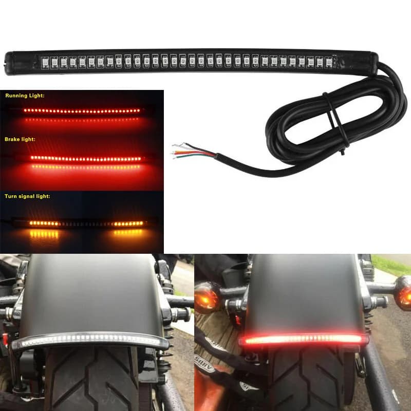 1Pc 12V LED Taillight Strip Turn Signals Brake Light Bar For Harley Honda Yamaha Suzuki Triumph Motorcycle Accessories
