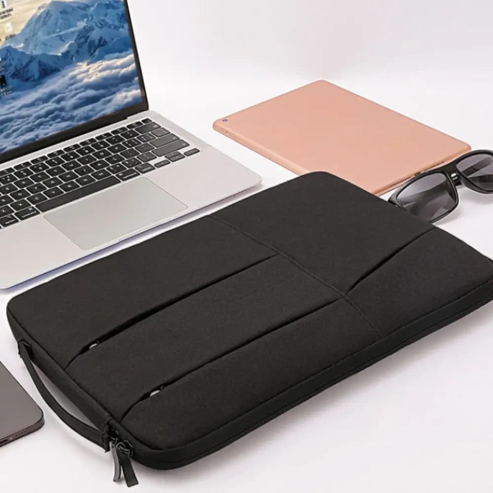 Custodia impermeabile per laptop da 14 pollici, resistente agli urti, con fodera in flanella, borsa per laptop in tessuto Oxford resistente all'usura