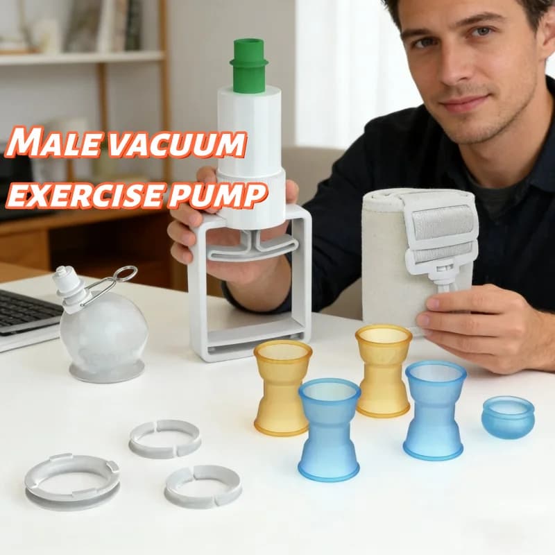Allenatore Muscolare a Vuoto Fisico, Prodotto per Uomo, Pompa a Vuoto con Asta di Trazione, Coppa a Vuoto Manuale, Portatile e Facile da Usare per Uso Domestico