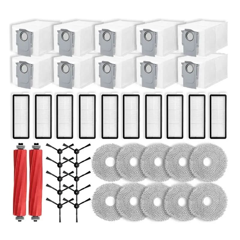 YCOC - Ricambi e Accessori per Roborock Qrevo Pro / Qrevo Maxv: Spazzola a Rullo, Spazzola Laterale, Filtro, Panno, Sacchetto Raccoglipolvere