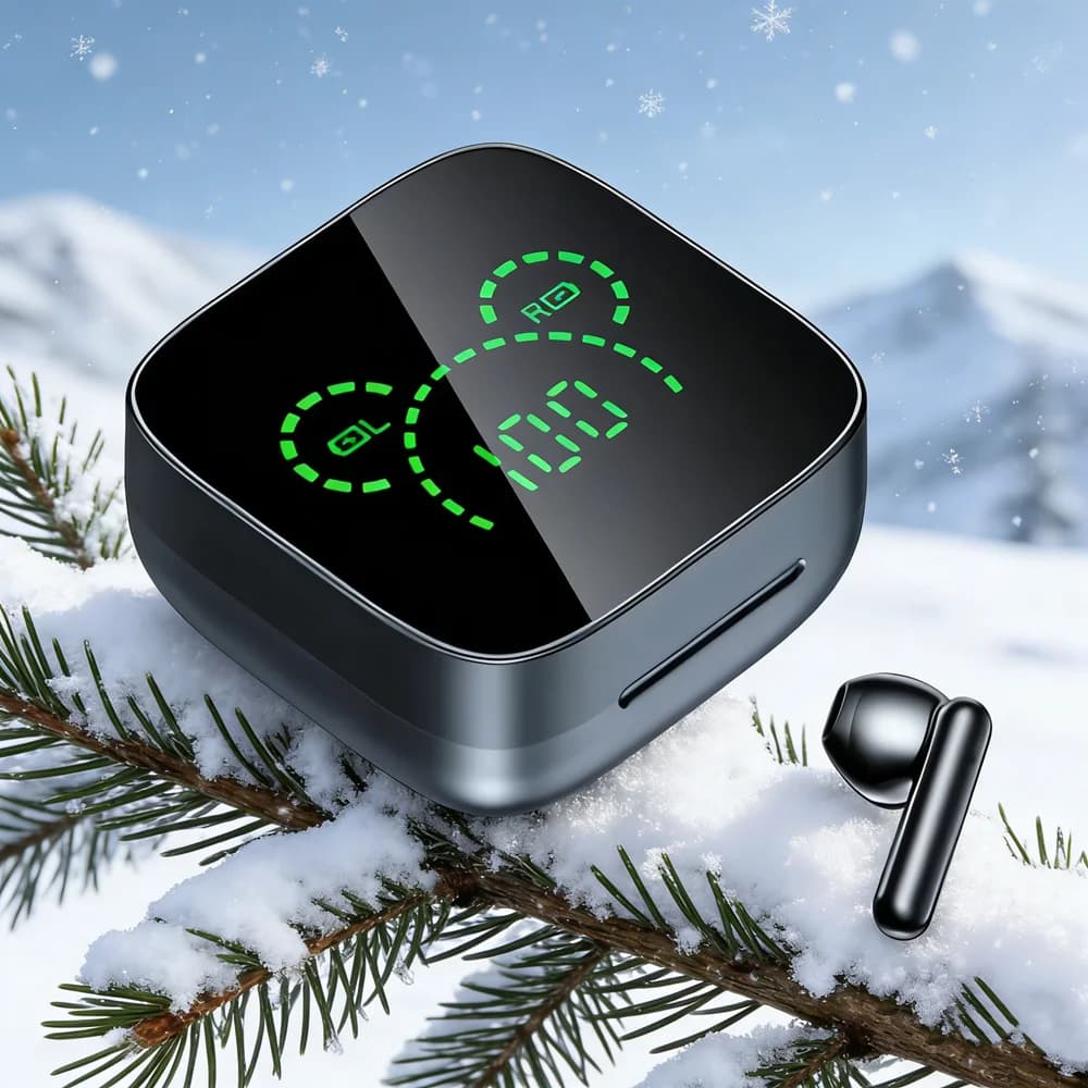 Bluetooth Wireless TWS headphones with Touch Control, 9D Stereo Headphones with Microphone, 5.3 Sports Audiences with LED Display