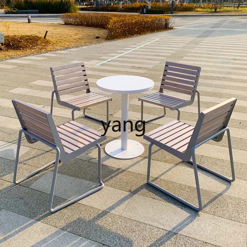 LH Outdoor Park Leisure Set tavolo e sedie in legno anticorrosione per scacchi e dama nel cortile