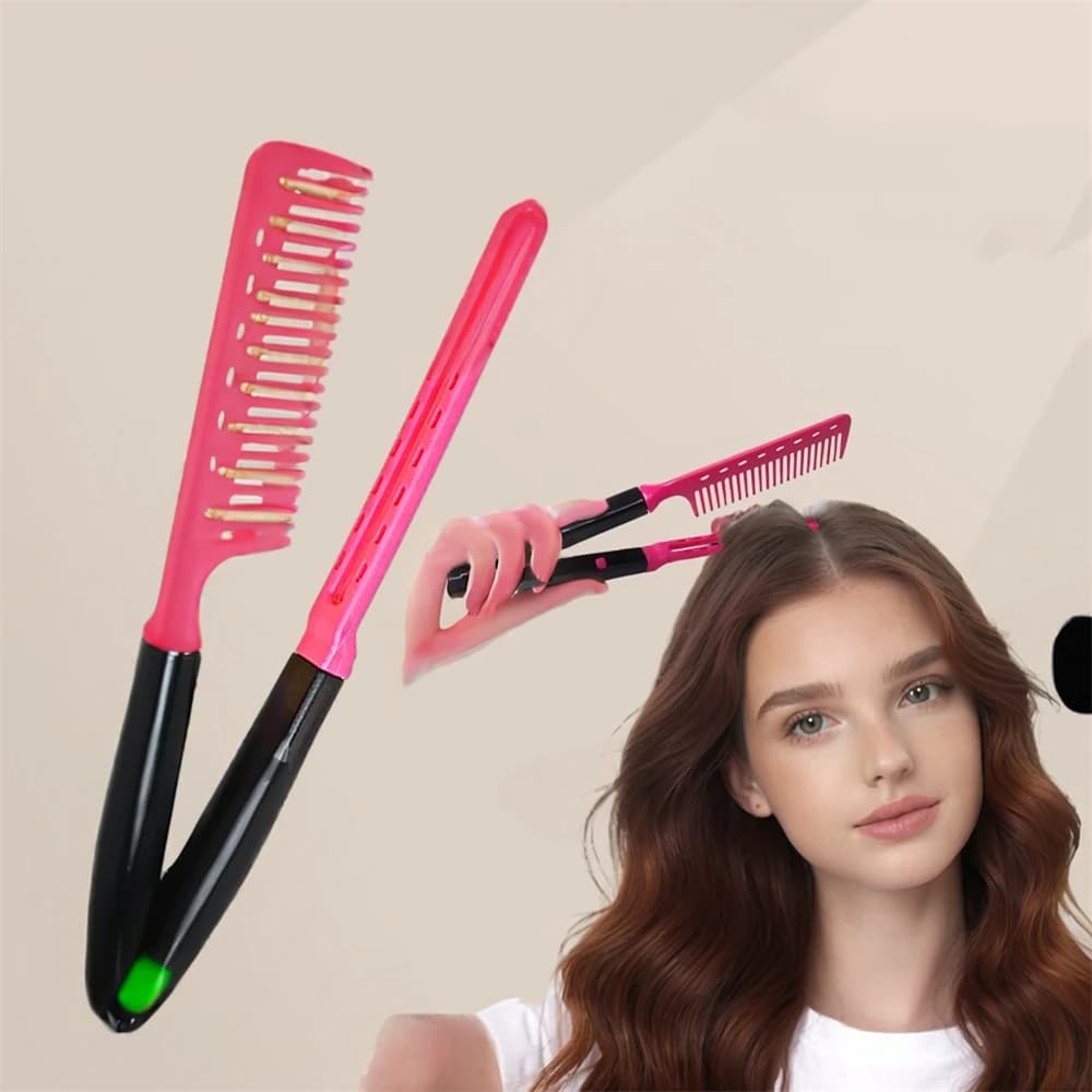 1PC Foldable Type V Hair Plate Brush Tool for Hair Hairdresser combs natural styling combs for curling hair