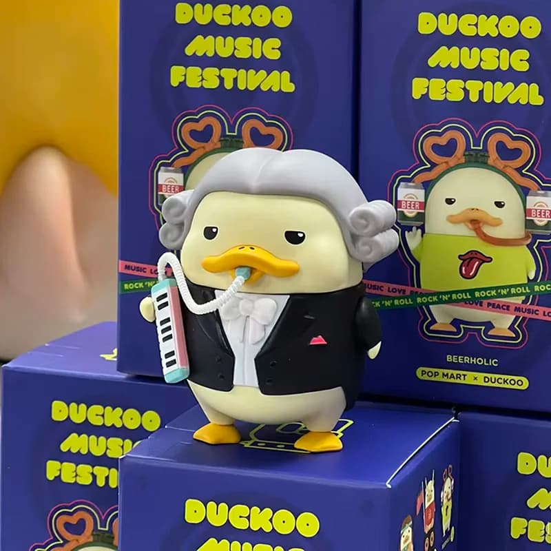 POP MART Duckoo Music Festival Series Anime Action Figure Guess Bag Ornament Figurines Home Decor Desktop Dolls