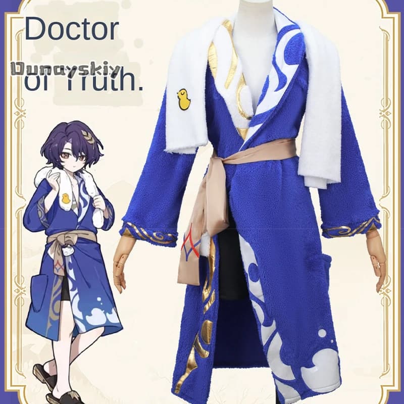 Costume Cosplay di Dr. Ratio da Honkai Star Rail, Accappatoio per Dormitorio Maschile, Pigiama, Abbigliamento del Personaggio Hemera@Anime per Convention e Palcoscenico