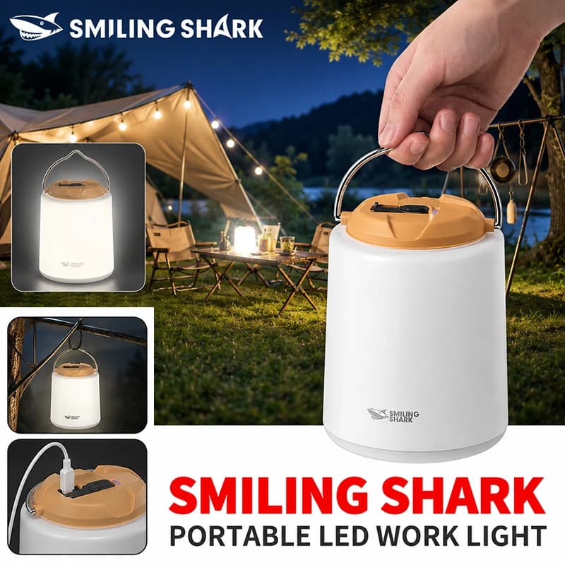 SMILING SHARK LED Rechargeable Camping Light Tent Light 3 Mode USB Outdoor Waterproof Outage Emergency LY8223