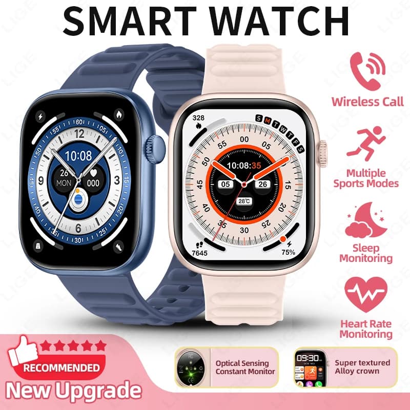 LIGE 2026 NEW Smartwatch with Cardiac and Sleep Frequency Monitor, Women's Watch, Sporty Fitness Tracker, Bluetooth Calls, Messages, Couples Watches