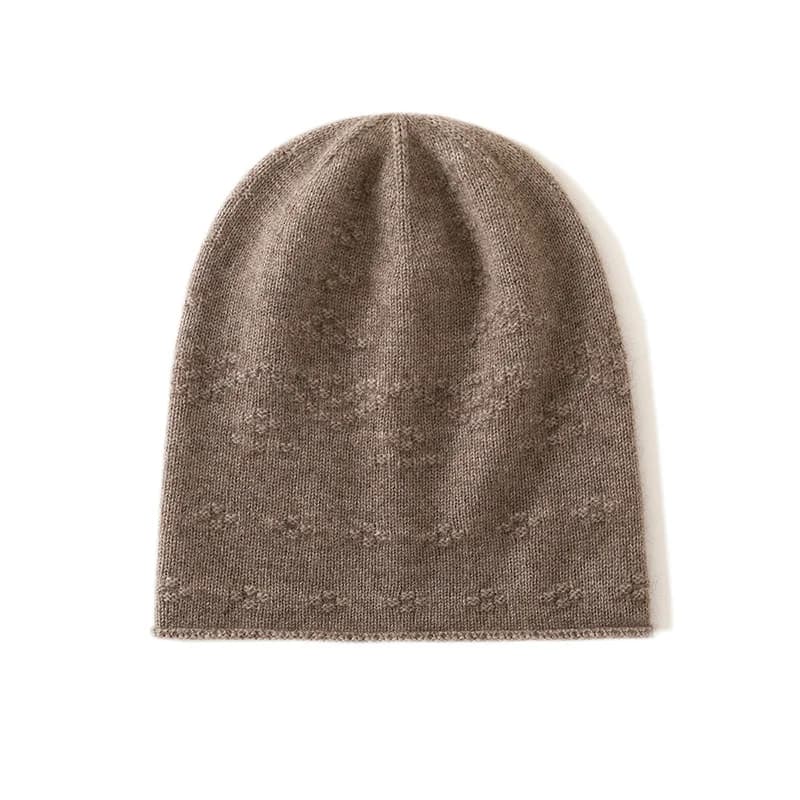 DjzDsm 35% Cashmere Rolled Hem Women Knitted Caps Beanies 2025 Fashion Autumn Winter Hat Soft Hat Warm Hair Bonnet