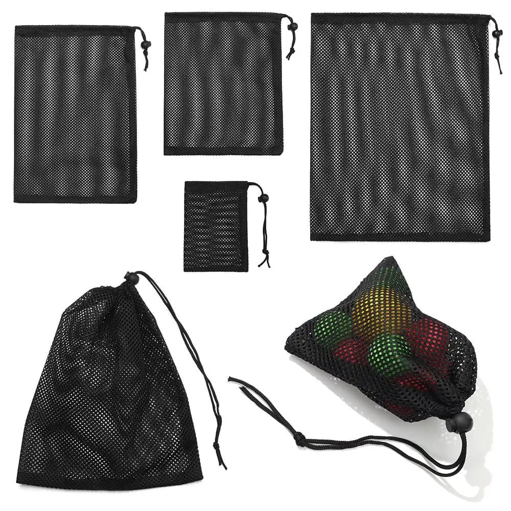 Travel Nylon Multi Purpose Mesh Drawstring Bag Storage Bag Stuff Sack Laundry Bag