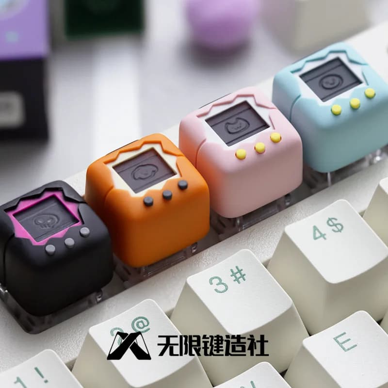 Lobo Keyboard Cartoon Virtual Pet Series Cute Personalized Resin Light-Transmitting Keycap For Mechanical Keyboard Custom Gift