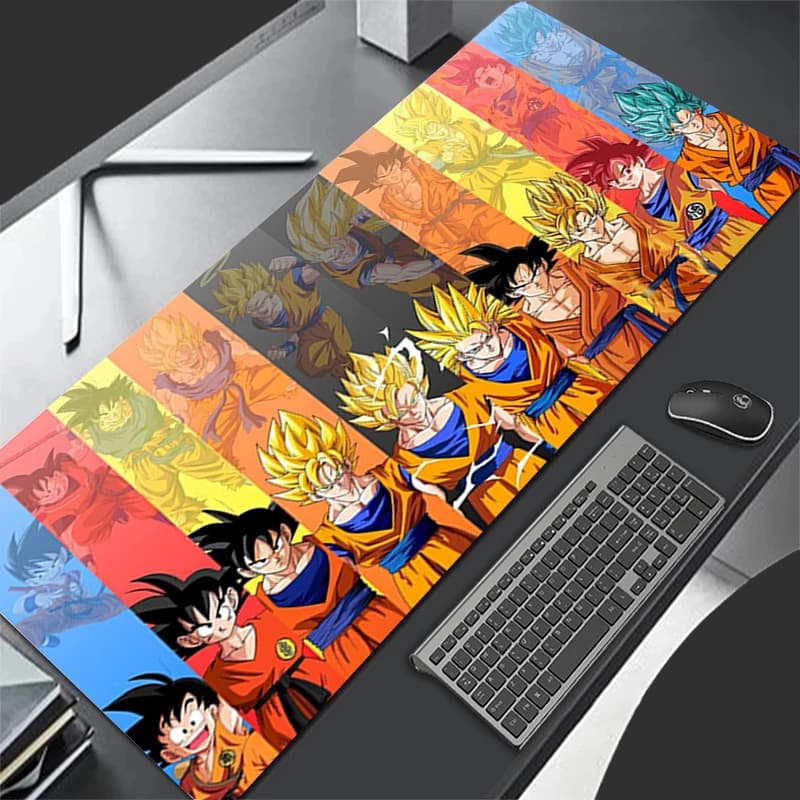 Tappetino per Mouse da Gaming, Decorazione per Scrivania, Grande Tappetino per Tastiera, Accessori per Videogiochi, Tappeto Varmilo, Dragon Ball Z DBZ