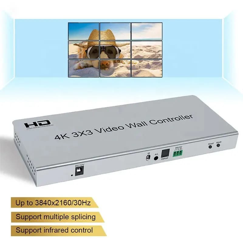Wall 4K 3x3 compatible HDMI 1x3 1x4 2x3 2x4 3x4 4x4 4x4 4x2 for TV Video, Processor Splicer Multi-Schermo to 9 Channels