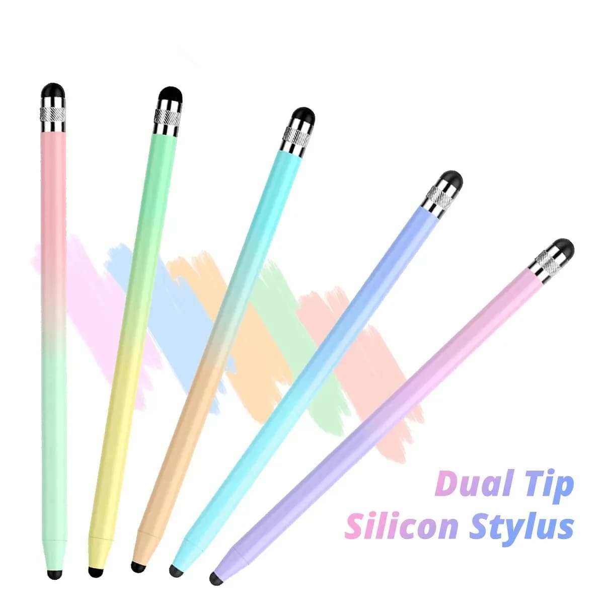 Penna Universale con Doppia Punta in Silicone, Stilo Capacitivo Elettrostatico per Schermi Touch, Penna per Disegno su Smartphone, Tablet e PC
