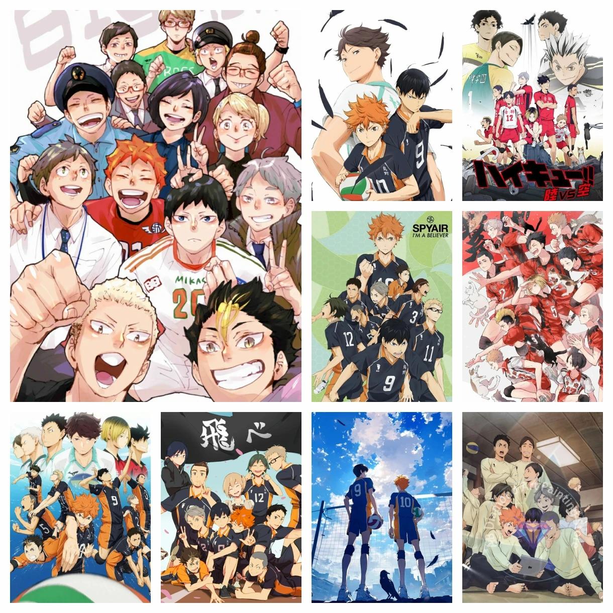 Haikyu!! Set di pittura diamante AB 5D fai da te diamante ricamo croce ricamo arte fatta a mano artigianato regalo per bambini adulti