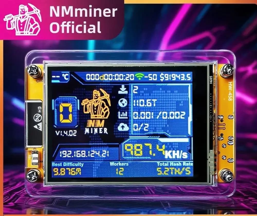 NMMiner NerdMiner V2 Hashrate Lucky Miner ESP32 Display Intelligente da 2,8 Pollici per Crypto Solo Lottery 960KH/s Bitcoin ESP32-2432S028R DROOM