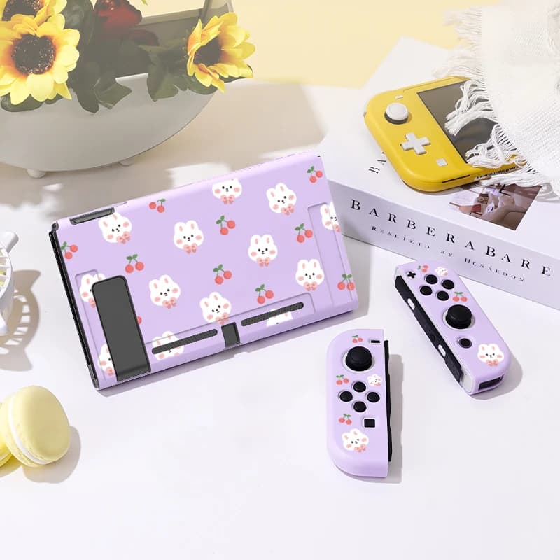 Custodia protettiva Pile of Little Rabbits per Switch Oled, cover sottile in TPU morbido per console Nintendo Switch, accessori di gioco NS