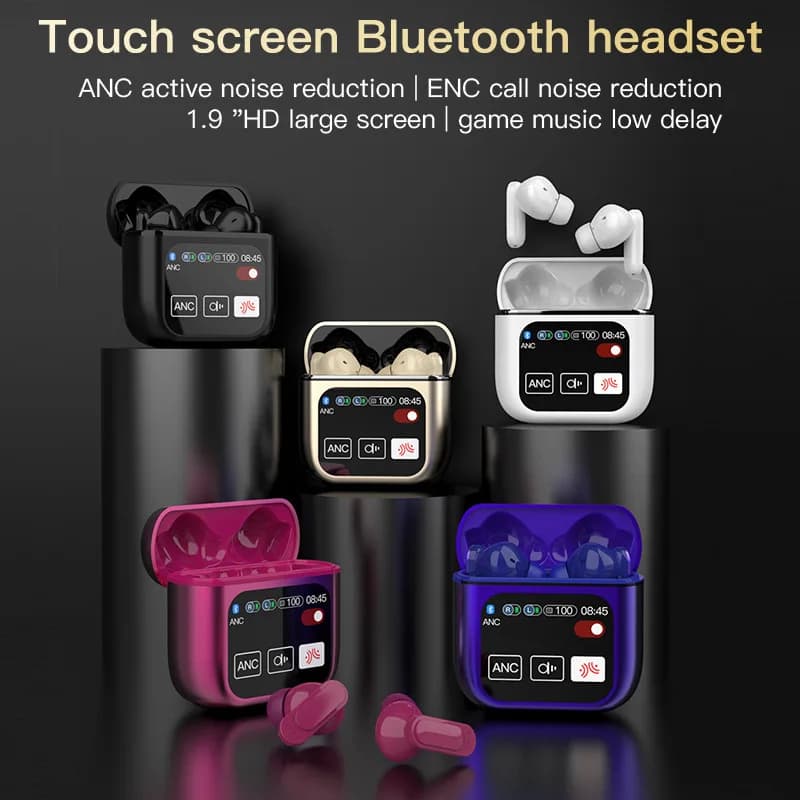SE60 Auricolari Bluetooth 5.3 con Suono Stereo In-Ear, Cancellazione del Rumore, Schermo Intelligente, Comunicazione Wireless per Dispositivi Smart
