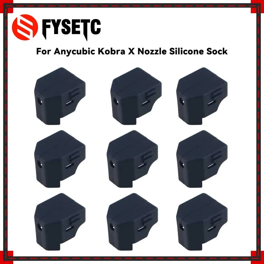 Per Anycubic Kobra X, calzino in silicone per ugello, resistente alle alte temperature e durevole, 9 pezzi, calzino in silicone per stampante 3D Kobra X