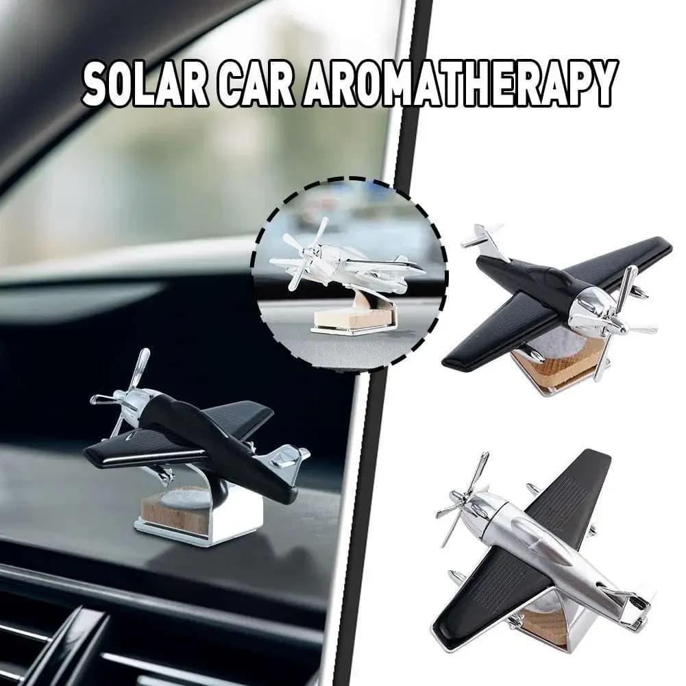 Diffusore di oli essenziali per auto Diffusore solare per aereo Diffusore per auto Base in legno Diffusore per aromaterapia Ornamenti profumati O7A9