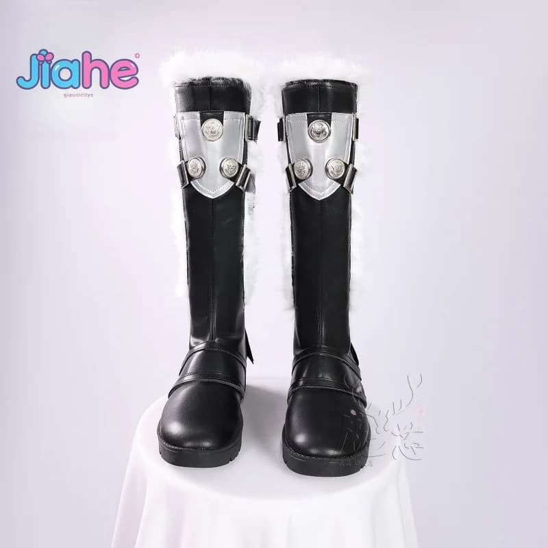 Gioco Wuthering Waves QIUYUAN Qiu yuan Scarpe Cosplay Carnevale di Halloween Stivali in pelle moda uomo e donna Tacchi alti