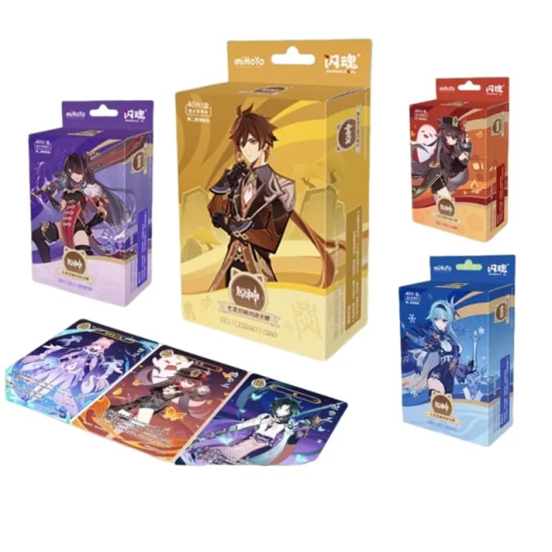 Genshin Impact: Genius Invokation TCG Card - 3rd Bullet Booster Pack Set di mazzi Carte da gioco da tavolo competitive Giocattoli Regali
